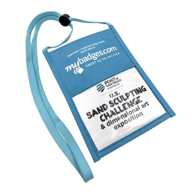 Clear Window Neck Wallet with Zipper Pocket (4.25" x 3.15")